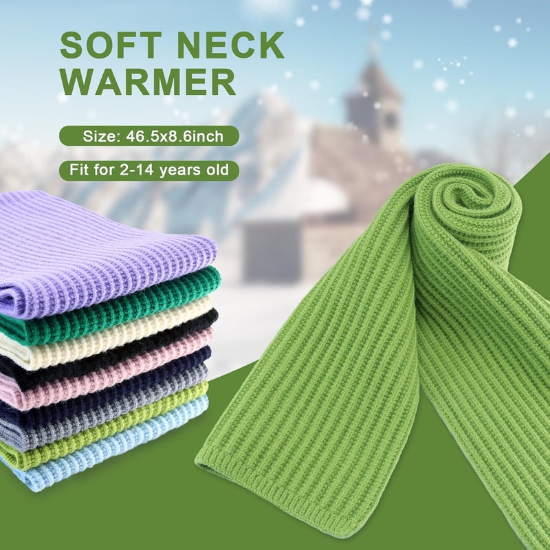YATANAM Toddler Scarf Warm Knit Kids Neck Warmer Soft Stretch Baby Winter Scarves for Boys Girls - Image 3